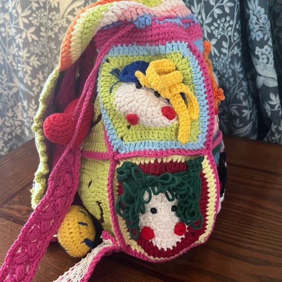 Handmade crochet backpack - Picture 4 of 9